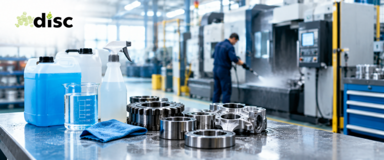 Industrial Cleaning Workshop with Metal Parts